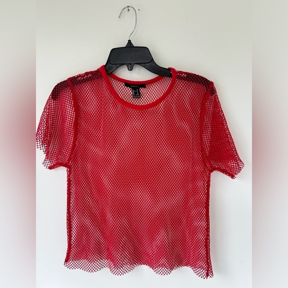 Red mesh top size medium forever 21 top - Picture 1 of 3